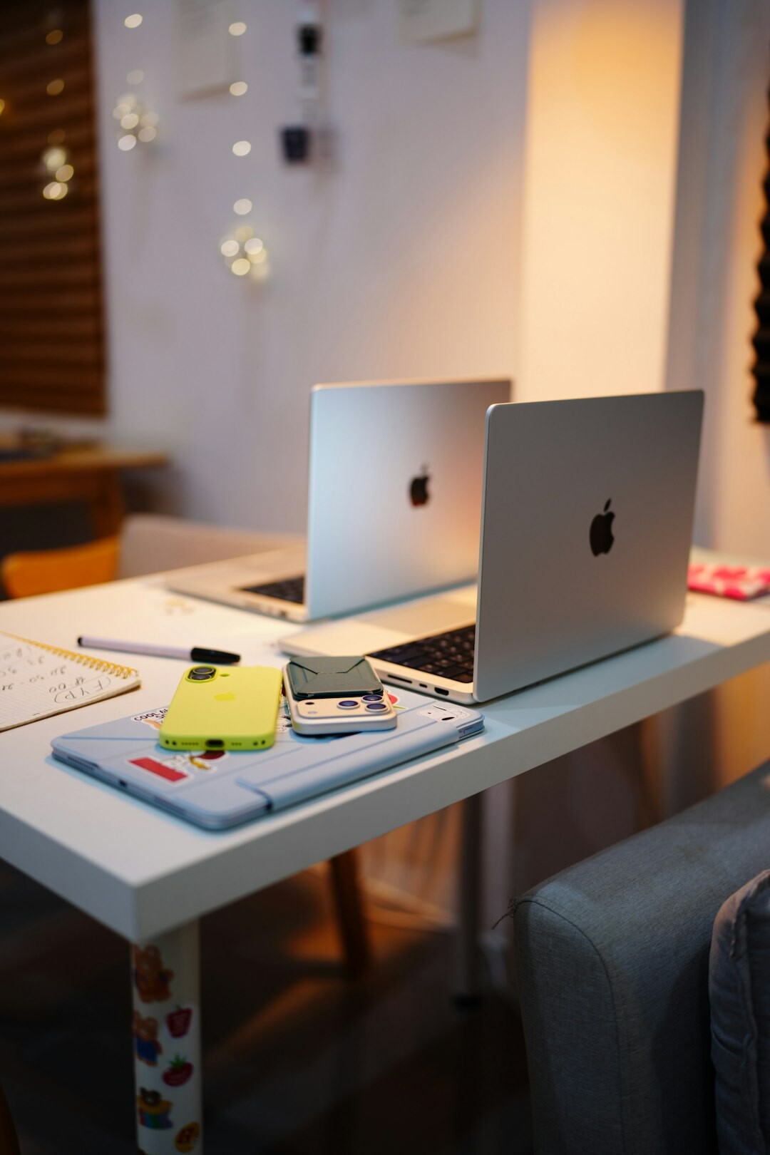 Office desk with documents, laptop and notebook for strategic planning